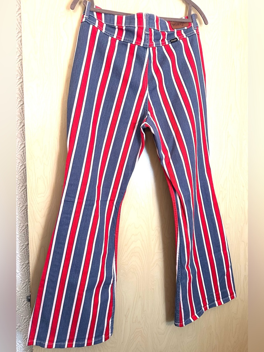 Wrangler Red, Blue & White Striped High-Rise Sailor Jeans - Picture 9 of 12
